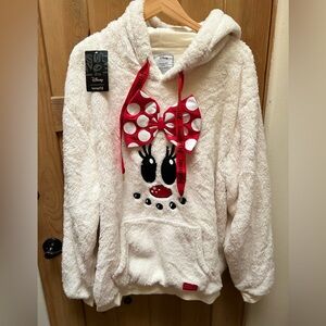 Loungefly Disney MINNIE MOUSE
HOLIDAY SHERPA HOODIE 2XL NWT